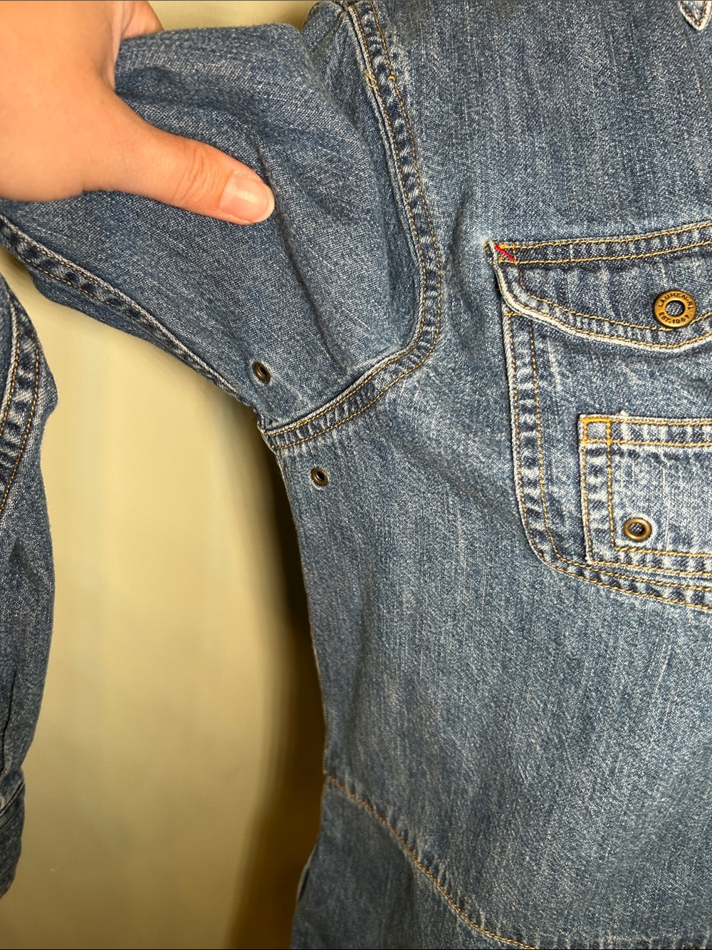 Ralph Lauren Jeans Co Snap Button Down Denim Utility Shacket Shirt 4 - Picture 8 of 14